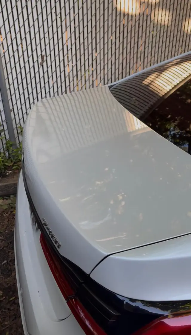 After: BMW 740i — trunk